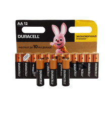 Лужні батарейки Duracell АА LR6 12 штук у коробці, паковання пальчикових батарейок