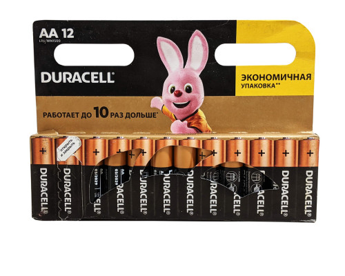 Лужна батарейка Duracell АА LR6, якісна пальчикова батарейка