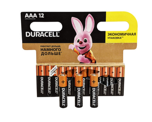 Лужна батарейка Duracell ААА LR03, якісна пальчикова батарейка