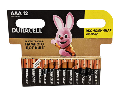 Лужна батарейка Duracell ААА LR03, якісна пальчикова батарейка