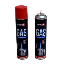 Газ для запальничок TM NOWAX 300 мл, Газовий балон для заправки запальничок, Перехідник для заправки запальничок