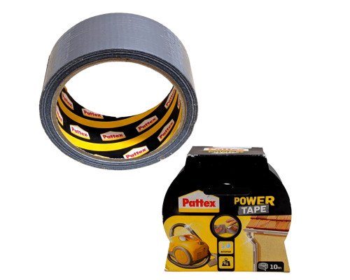 Армована клейка стрічка універсальна Pattex Power tape 10м, скотч армований господарський