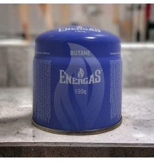 Газовий картридж для примусу Energas 190г, одноразовий газовий балон, газовий балон пробивний