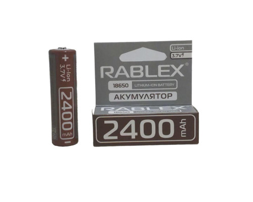 Акумулятор Rablex 18650 li-ion 2400 mah, літій-іонний акумулятор 18650