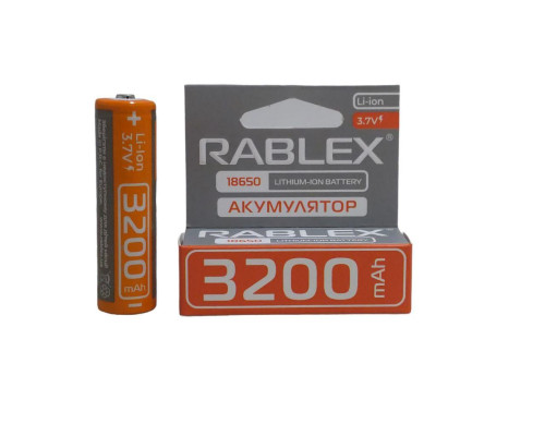Акумулятор Rablex 18650 li-ion 3200 mah, літій-іонний акумулятор 18650