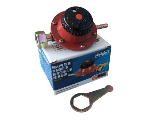 Регульований газовий редуктор для побутового балона Orgaz ND 100 Туреччина, редуктор пропановий з циферблатом