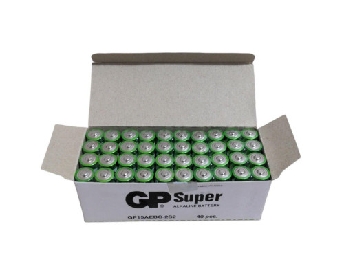 Лучні батарейки Super Alkaline GP AA LR6 1.5 V 40 штук/упаковка