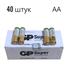 Лучні батарейки Super Alkaline GP AA LR6 1.5 V 40 штук/упаковка