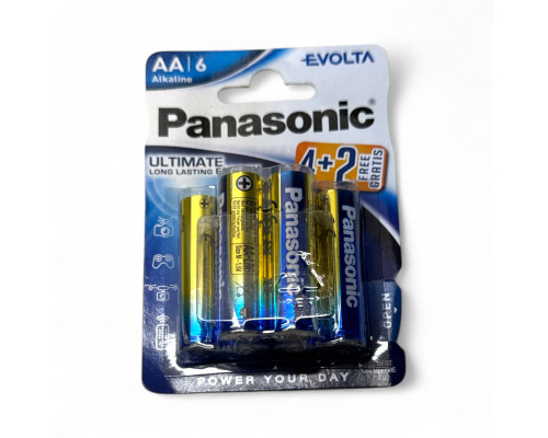 Лужні батарейки Panasonic Evolta Ultimate AA LR6, 6 шт. у блістері (Бельгія)