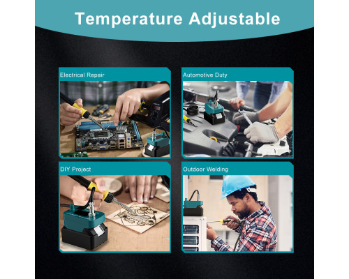 Акумуляторний паяльник T12 під батарею Makita 18V (60W, 0-500°C, дисплей)
