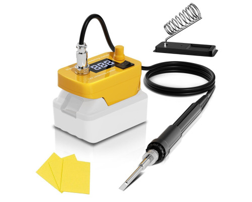 Акумуляторний паяльник T12 під батарею Dewalt 18V-20V (60W, 0-500°C, дисплей)