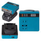 Інвертор 220V під акумулятор Makita 18-21V (перетворювач 120W, USB QC 3.0, дисплей)