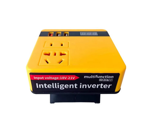 Інвертор 220V під акумулятор DeWalt 18-20V (перетворювач 120W, USB QC 3.0, дисплей)