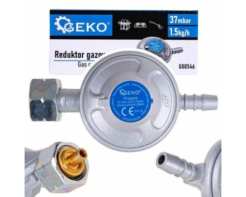 Редуктор газовий Geko 37 mbar, 1.5 кг/год, різьба W21.8 (KLF з'єднання під євробалон)