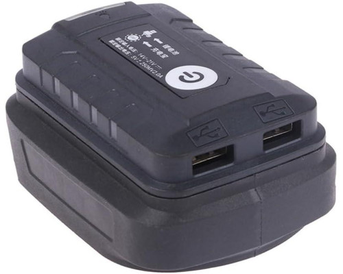 Адаптер акумулятора Makita 14.4V-18V в Power Bank з LED-ліхтарем (два порти USB, 5V/2A)