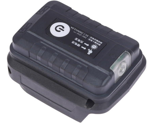 Адаптер акумулятора Makita 14.4V-18V в Power Bank з LED-ліхтарем (два порти USB, 5V/2A)