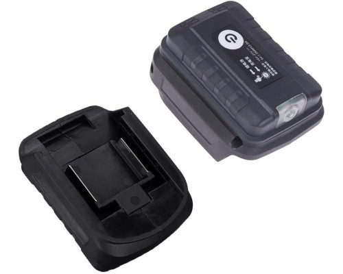 Адаптер акумулятора Makita 14.4V-18V в Power Bank з LED-ліхтарем (два порти USB, 5V/2A)
