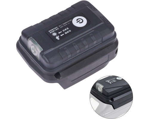 Адаптер акумулятора Makita 14.4V-18V в Power Bank з LED-ліхтарем (два порти USB, 5V/2A)