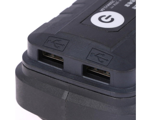 Адаптер акумулятора Makita 14.4V-18V в Power Bank з LED-ліхтарем (два порти USB, 5V/2A)