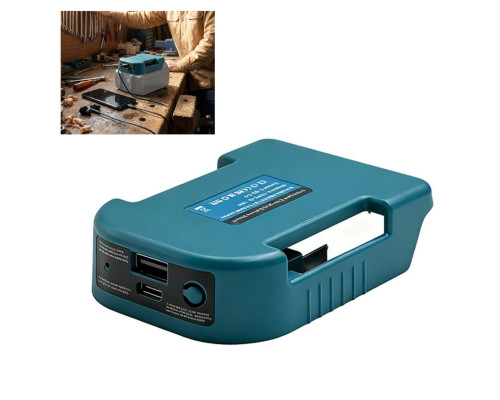 Адаптер-перехідник для Li-ion акумуляторів Makita 18V з портами USB та Type-C