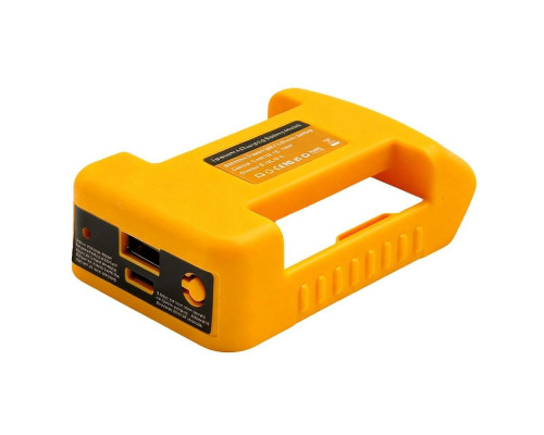 Адаптер-перехідник для Li-ion акумуляторів DeWalt 18V/20V з портами USB та Type-C