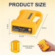 Адаптер-перехідник для Li-ion акумуляторів DeWalt 18V/20V з портами USB та Type-C