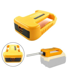 Адаптер-перехідник для Li-ion акумуляторів DeWalt 18V/20V з портами USB та Type-C