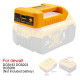 Адаптер-перехідник для Li-ion акумуляторів DeWalt 18V/20V з портами USB та Type-C