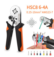 Кримпер Wozobuy HSC8 6-4A для обтискання втулкових наконечників 0,25–10 мм² з 4 кулачками